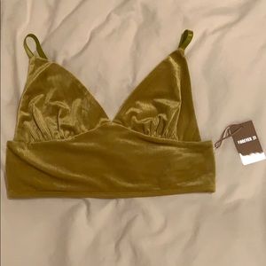 Forever 21 Velvet Ribbed Bralette